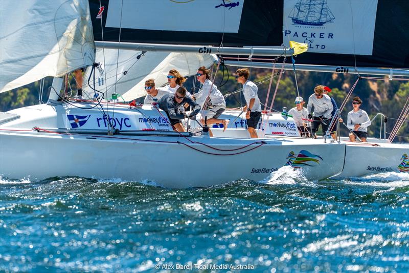 Josh Hyde v Hayden Smith off the start - 2026 Warren Jones International Regatta - Day 1 - photo © Alex Dare / Tidal Media Australia