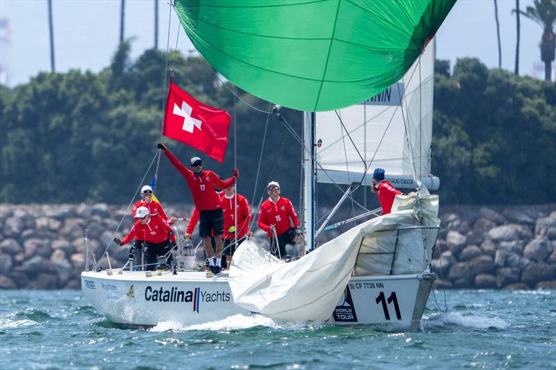 Eric Monnin/SUI (Swiss Match Racing Team) on day 4 of the 61st Congressional Cup at Long Beach Yacht Club - photo © Ian Roman / WMRT