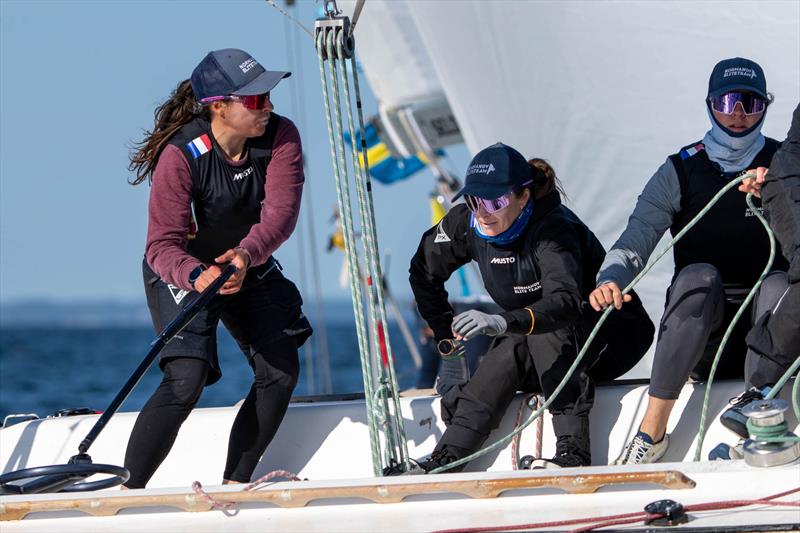 Defending Women's Match Racing Champions Pauline Courtois and the Match in Pink Normandy Elite team narrowly miss out on the final at the KDY Women's Match Race 2026 - photo © Ian Roman / WMRT