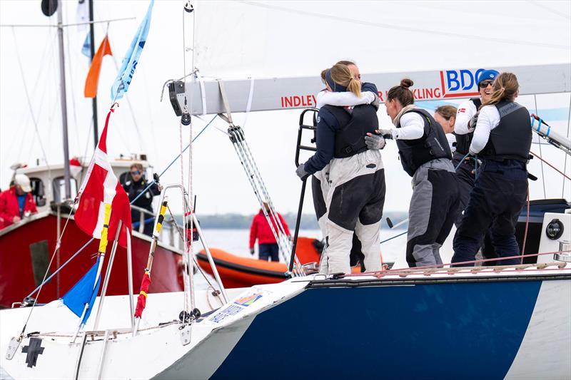 Denmark's Lea Vogelius and her WOW Racing crew of Louise Ulrikkeholm, Sille Christensen, Josefine Rasmussen, Joan Hansen and Maria Juul win the KDY Women's Match Race 2026 - photo © Ian Roman / WMRT
