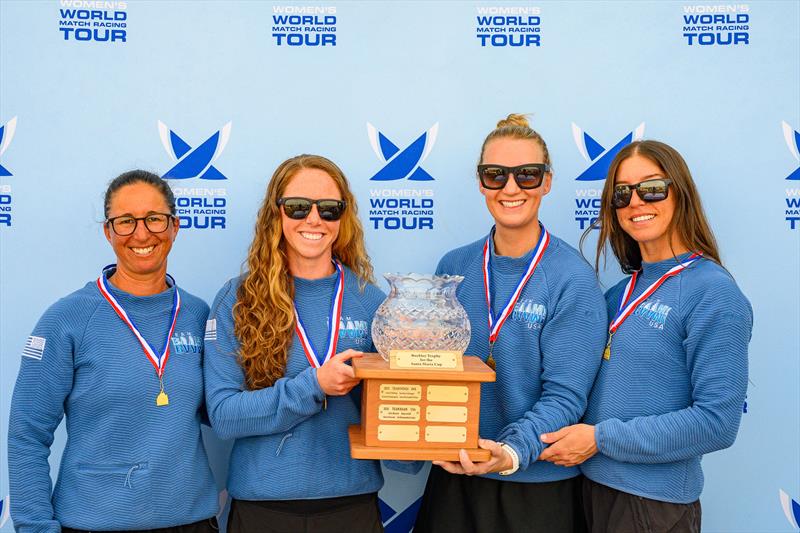 Team BAAM/USA (l-r) Allie Blecher, Ali Blumenthal Stokes, Katja Sertl, Beka Schiff at the Santa Maria Cup, Stage 2 of the 2026 Women's World Match Racing Tour - photo © Ted Morgan