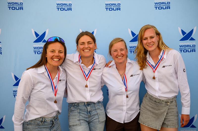 3rd Place Team Out of the Box/NED (l-r) Nerine Usman, Floortje Hoogstede, Julia Aartsen, Iris van Gerrevink at the Santa Maria Cup, Stage 2 of the 2026 Women's World Match Racing Tour - photo © Ted Morgan