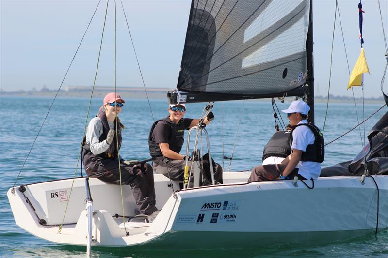Grace Hooper (far left) with the RGYC crew who came second in the Royal Geelong Yacht Club Open Match Racing Regatta - photo © Royal Geelong Yacht Club