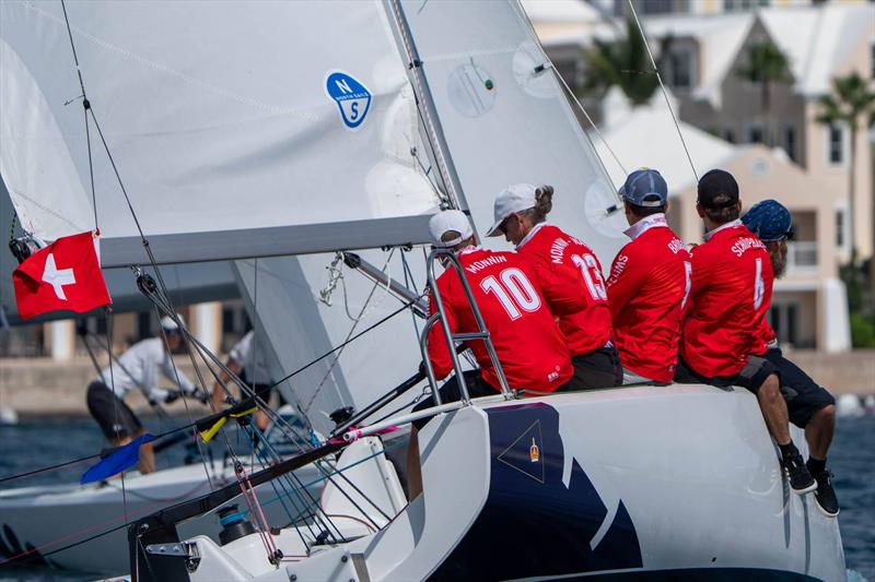 Eric Monnin (İsviçre) ve İsviçre Match Racing Takımı, 2026 Bermuda Gold Cup'ın 3. gününde - fotoğraf © Ian Roman / WMRT