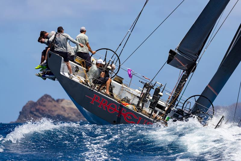 George Sakellaris' Maxi 72 Proteus on day 1 at Les Voiles de Saint Barth Richard Mille - photo © Christophe Jouany