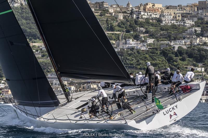Lucky at Rolex Capri Sailing Week 2018 photo copyright Carlo Borlenghi taken at Royal Geelong Yacht Club and featuring the Maxi 72 Class class