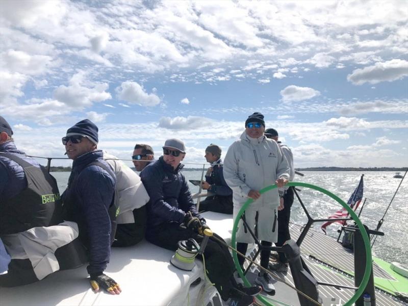 Hap Fauth's Maxi 72 Bella Mente has been practicing this week on Narragansett Bay for the New York Yacht Club's Race Week at Newport presented by Rolex followed by the Queen's Cup photo copyright Amy Laing / Bella Mente Racing taken at  and featuring the Maxi 72 Class class