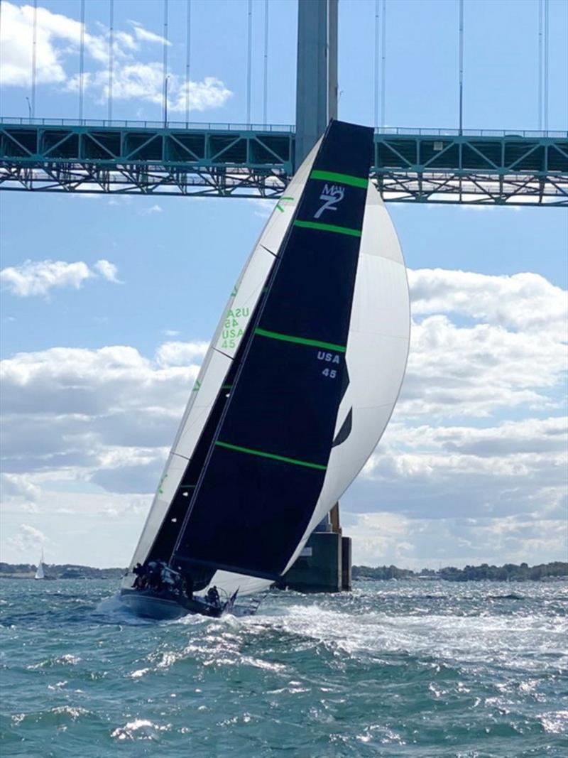 Hap Fauth's Maxi 72 Bella Mente has been practicing this week on Narragansett Bay for the New York Yacht Club's Race Week at Newport presented by Rolex followed by the Queen's Cup photo copyright Amy Laing / Bella Mente Racing taken at  and featuring the Maxi 72 Class class
