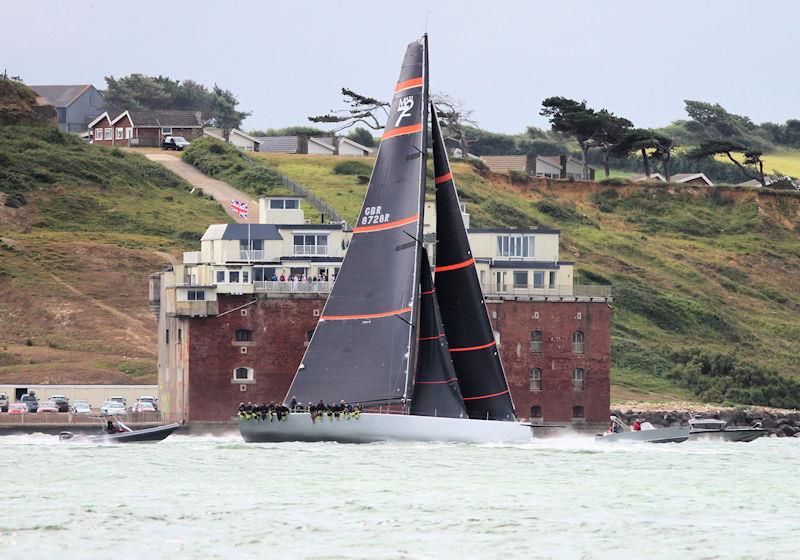 The 2023 Round the Island Race fleet pass through the Hurst narrows - photo © Sam Jardine