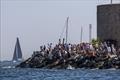 Spectators gather on the Saint-Tropez shoreline to see the starts - Les Voiles de Saint-Tropez 2023, Day 1