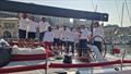 Guido Paolo Gamucci prepares to celebrate with his Cippa Lippa X crew