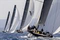 The maxi frontrunners compressed coming back into the Golfe de Saint-Tropez at the 73rd Loro Piana Giraglia &copy; Loro Piana / Studio Borlenghi