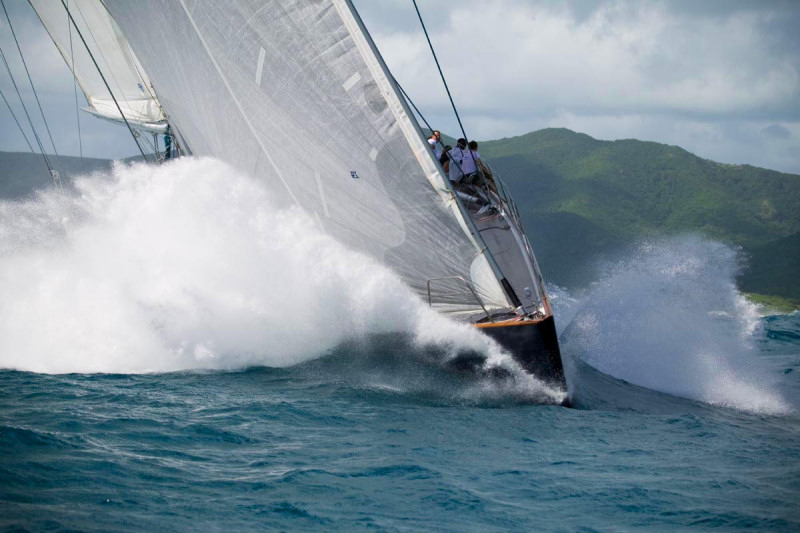 Final day racing in The Superyacht Cup in Antigua photo copyright Kos / www.kospictures.com taken at  and featuring the Maxi class