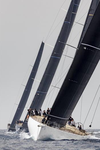 Chris Flowers' Wallycento Galateia leads Maxi A in today's first race - 2024 Loro Piana Giraglia © Loro Piana / Studio Borlenghi