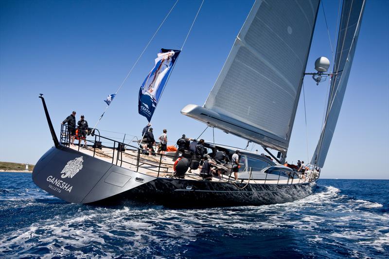 Ganesha on day 1 of the Dubois Cup photo copyright Jeff Brown / Breed Media taken at Yacht Club Costa Smeralda and featuring the Maxi class