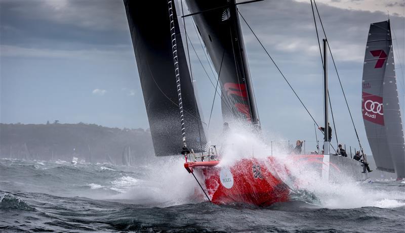 Jim Clark's Comanche (USA) leading the charge in the Rolex Sydney Hobart Yacht Race photo copyright Rolex / Kurt Arrig taken at Cruising Yacht Club of Australia and featuring the Maxi class