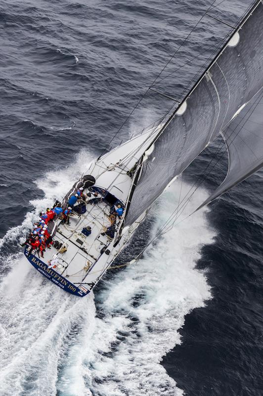 Ragamuffin 100, down but not out in the Rolex Sydney Hobart Yacht Race photo copyright Rolex / Stefano Gattini taken at Cruising Yacht Club of Australia and featuring the Maxi class