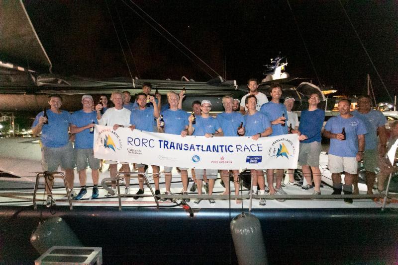 Dockside at Camper & Nicholsons Port Louis, Grenada: Mike Slade's Maxi, Leopard 3 secures Monohull Line Honours and the International Maxi Association (IMA) Trophy in the 2016 RORC Transatlantic Race - photo © RORC / Arthur Daniel