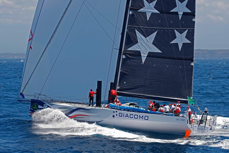 Giacomo running down the Tasmanian Coast photo copyright Rolex / Daniel Forster taken at Cruising Yacht Club of Australia and featuring the Maxi class
