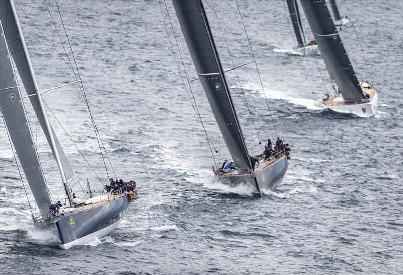 The Rolex Girgaglia fleet depart from Saint-Tropez photo copyright Rolex / Kurt Arrigo taken at Yacht Club Italiano and featuring the Maxi class