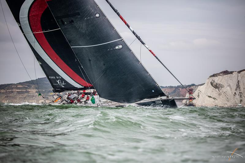 2019 Rolex Fastnet Race start photo copyright www.Sportography.tv taken at Royal Ocean Racing Club and featuring the Maxi class
