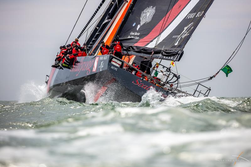 2019 Rolex Fastnet Race start photo copyright www.Sportography.tv taken at Royal Ocean Racing Club and featuring the Maxi class