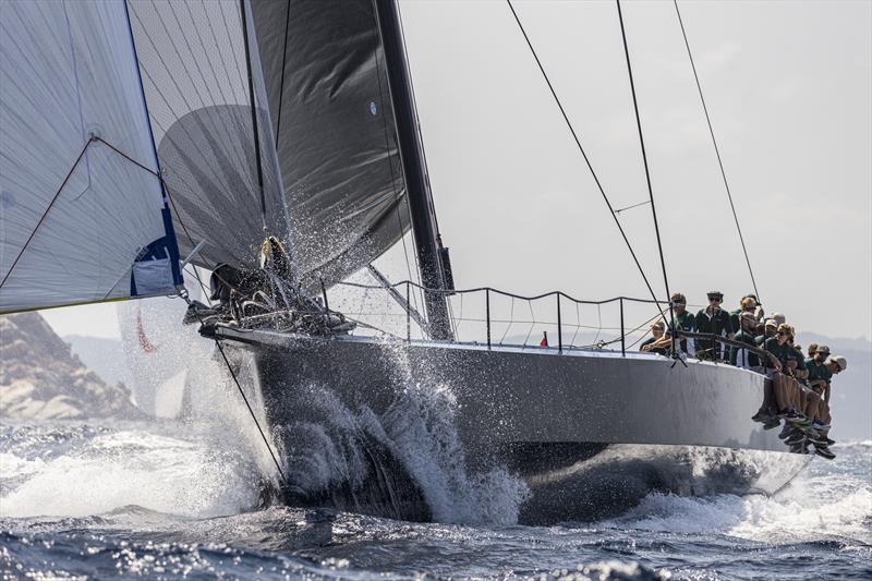 Irvine Laidlaw's Highland Fling XI relished the big downwind sleighride on day 1 of the Maxi Yacht Rolex Cup photo copyright Studio Borlenghi / International Maxi Association taken at Yacht Club Costa Smeralda and featuring the Maxi class
