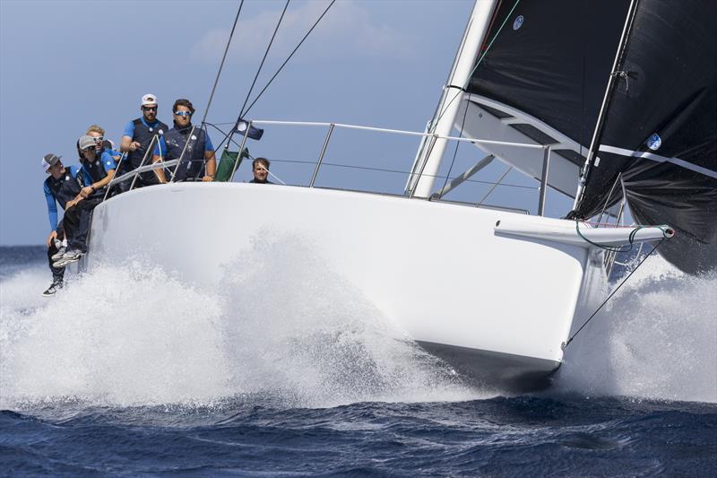 Peter Dubens and his Spectre crew are braving quarantine on their return to the UK to compete at the Les Voiles de Saint-Tropez photo copyright International Maxi Association / Studio Borlenghi taken at Société Nautique de Saint-Tropez and featuring the Maxi class