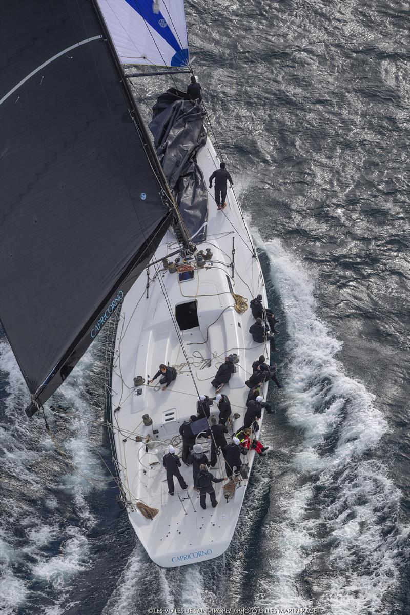 Rinaldo del Bono's Capricorno was one of the favourites for IR2 during Les Voiles de Saint-Tropez photo copyright Gilles Martin-Raget taken at Société Nautique de Saint-Tropez and featuring the Maxi class