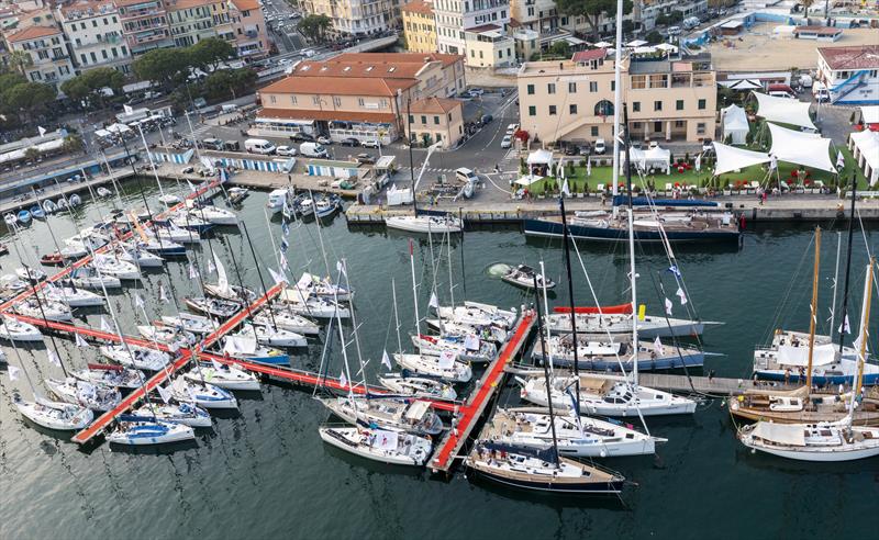 Magic Carpet Cubed holds centre stage, immediately off the Yacht Club Sanremo and the Rolex Giraglia race village photo copyright ROLEX / Studio Borlenghi taken at Yacht Club Sanremo and featuring the Maxi class