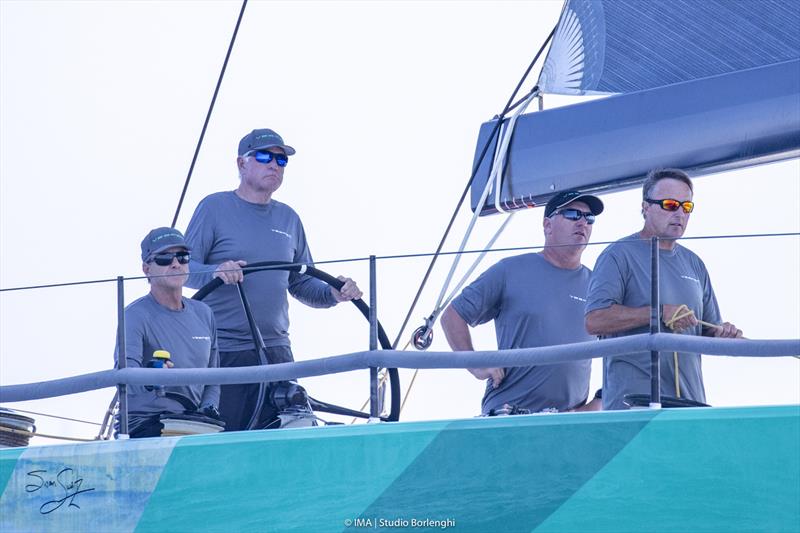 Jim Swartz helms Vesper with tactician Gavin Brady second from right on day 3 of the Maxi Yacht Rolex Cup 2021 - photo © IMA / Studio Borlenghi