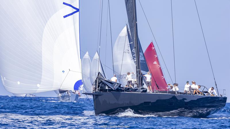 Twin Soul B, the Mylius 80 of Mylius Yacht's President Luciano Gandini, won the Mini Maxi 2 class on day 3 of the Maxi Yacht Rolex Cup 2021 photo copyright IMA / Studio Borlenghi taken at Yacht Club Costa Smeralda and featuring the Maxi class