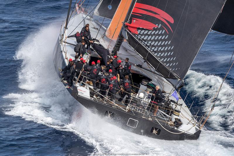 Maxis in the Mistral at Les Voiles de Saint-Tropez photo copyright Gilles Martin-Raget taken at Société Nautique de Saint-Tropez and featuring the Maxi class