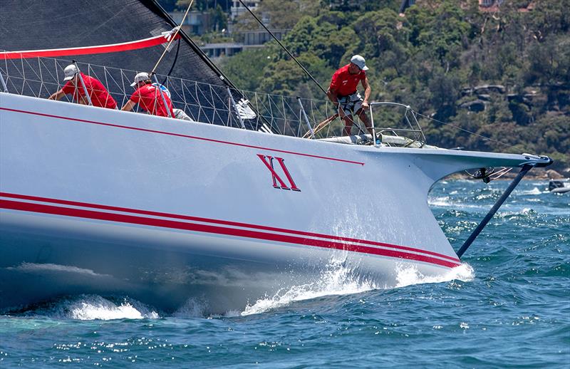 Bowman Tim Wiseman in action on Wild Oats XI photo copyright Crosbie Lorimer taken at  and featuring the Maxi class