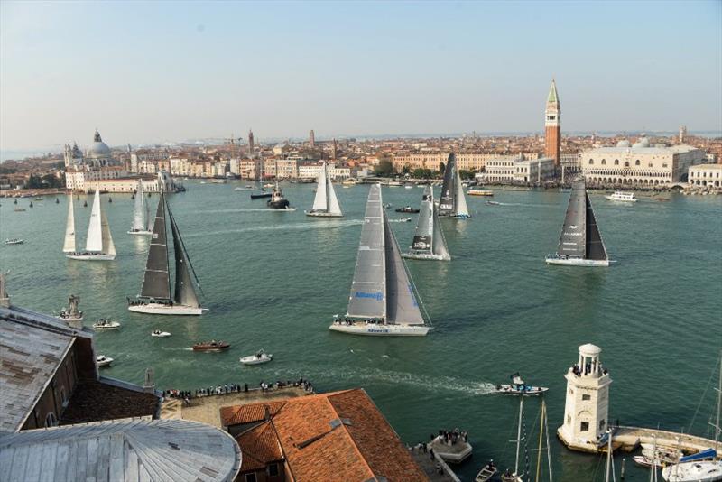 Maxi fleet takes to the St Marco Basin for the 2018 Venice Hospitality Challenge photo copyright Matteo Bertolin taken at  and featuring the Maxi class