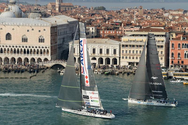 Spirit of Portopiccolo fends off Pendragon VI photo copyright Matteo Bertolin taken at  and featuring the Maxi class