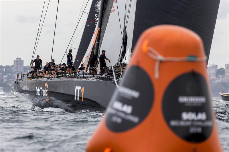 InfoTrack set to make their rounding and go the hoist photo copyright Andrea Francolini taken at Cruising Yacht Club of Australia and featuring the Maxi class