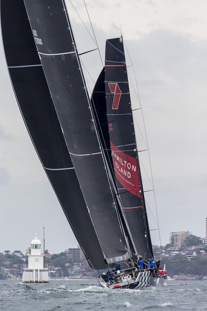 The two R/P pencils - Black Jack astern of Wild Oats XI - photo © Andrea Francolini