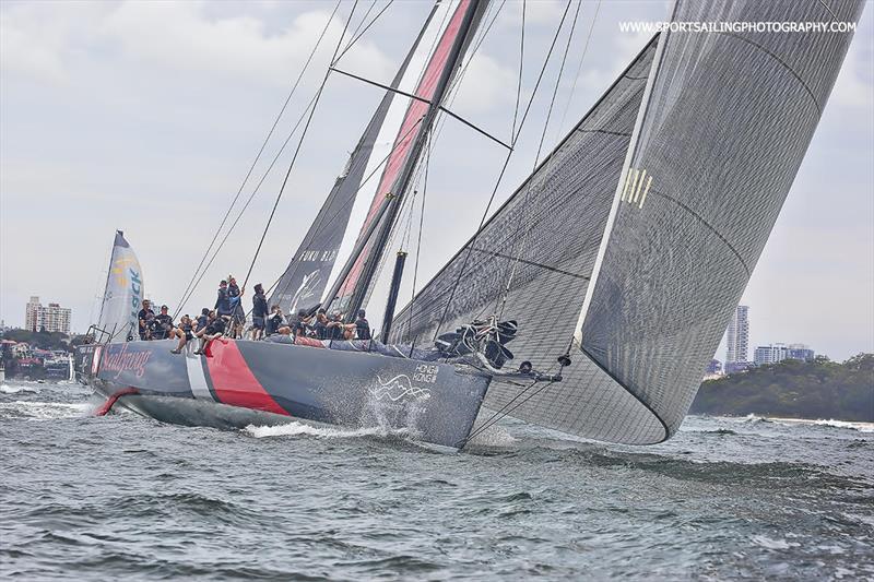 Seng Huang Lee's 'Scallywag' in yesterday's SOLAS Big Boat Challenge  photo copyright Beth Morley / www.sportsailingphotography.com taken at Cruising Yacht Club of Australia and featuring the Maxi class