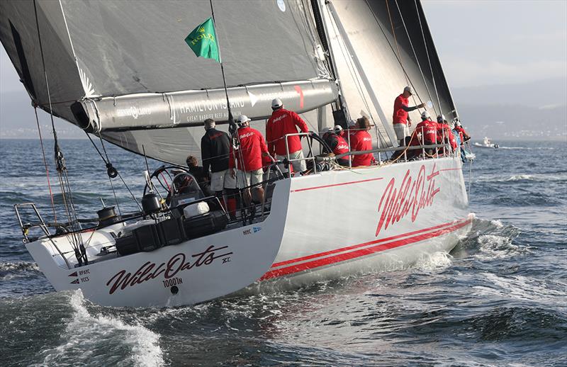 Wild Oats XI on the River Derwent this morning. - photo © Crosbie Lorimer