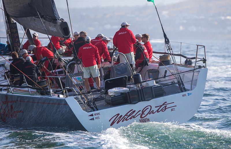 Keeping an eye out for the opposition on board Wild Oats XI - photo © Crosbie Lorimer