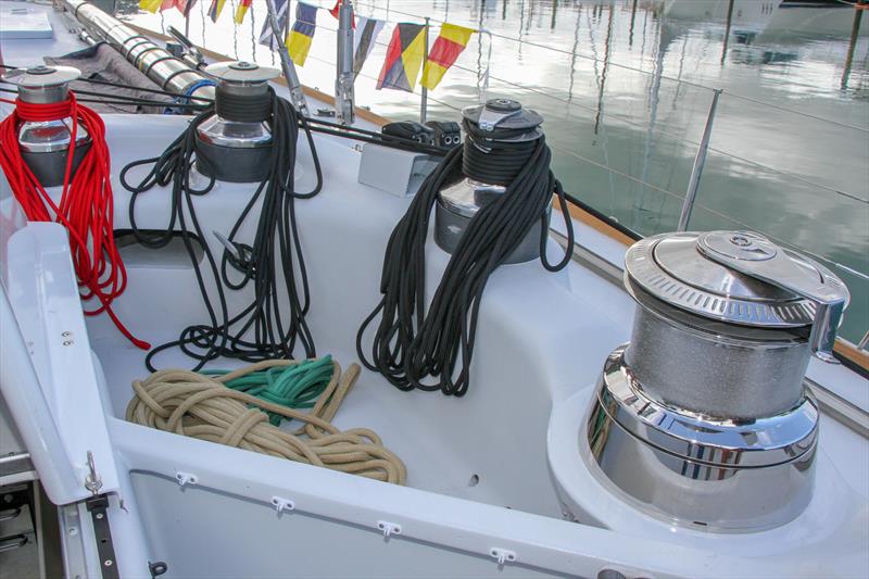  Starboard winch pit - Lion New Zealand - relaunch - March 11, 2019 - photo © Richard Gladwell