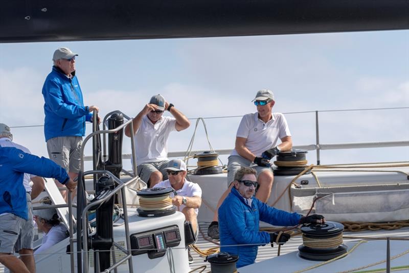 George David at the helm of Rambler 88. His crew include many from the America's Cup winning-team Alinghi, such as tactician Brad Butterworth - 2019 Les Voiles de Saint-Tropez, Day 2 photo copyright Gilles Martin-Raget taken at Société Nautique de Saint-Tropez and featuring the Maxi class
