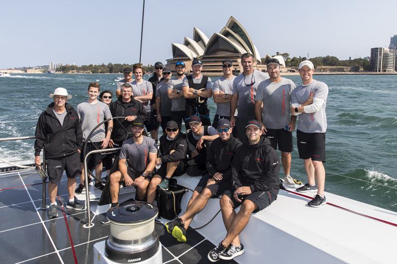 Plenty of talent on board Comanche for the 2019 Sydney to Hobart Yacht Race photo copyright Andrea Francolini taken at Cruising Yacht Club of Australia and featuring the Maxi class