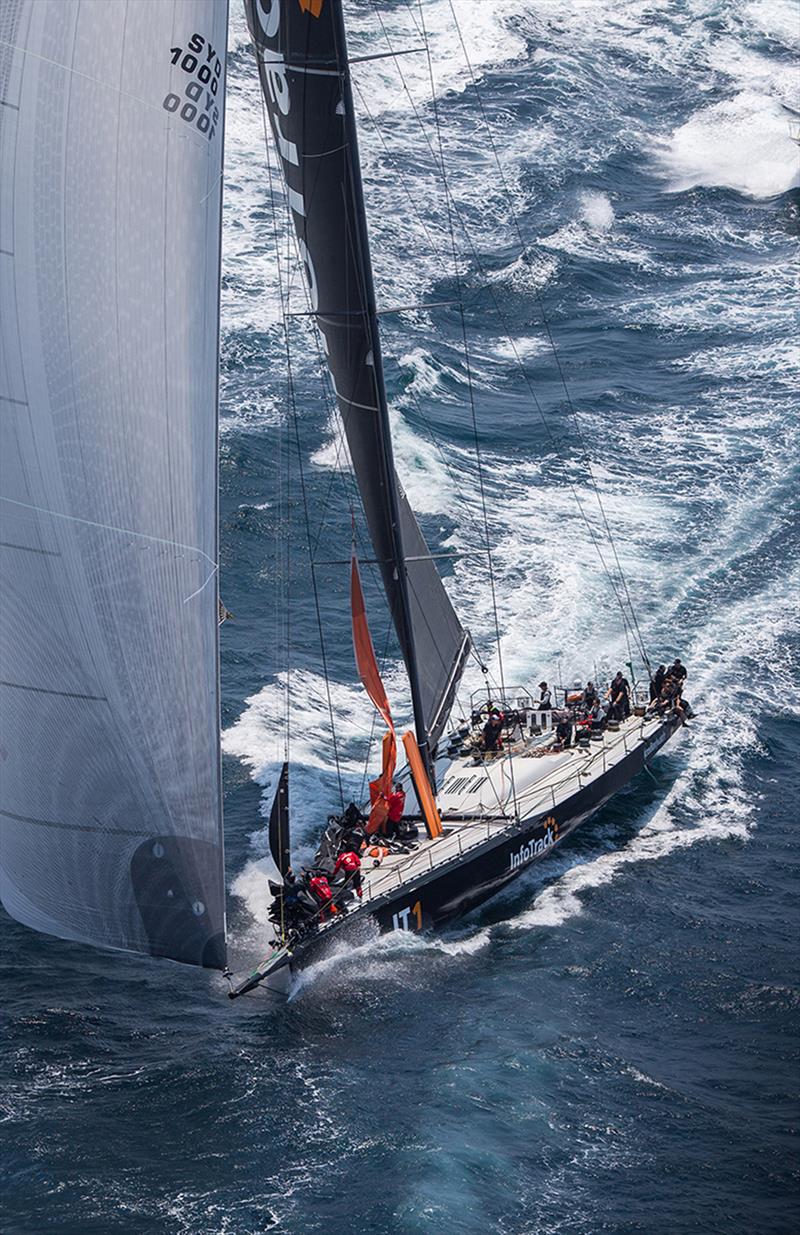 Infotrack leads down the NSW coast photo copyright Crosbie Lorimer taken at Cruising Yacht Club of Australia and featuring the Maxi class