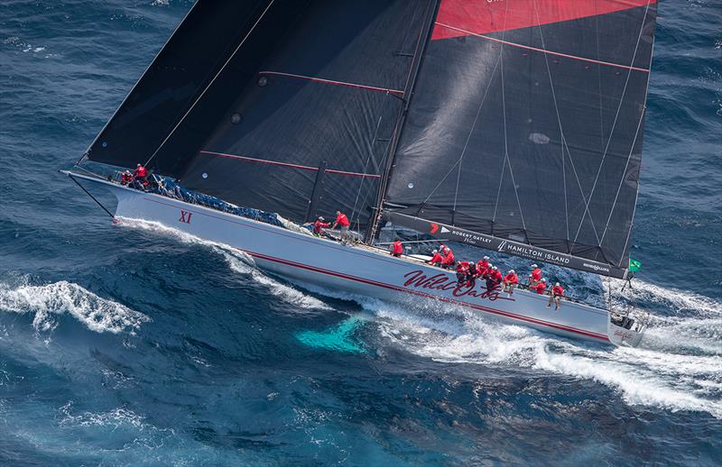 Wild Oats XI making up lost ground photo copyright Crosbie Lorimer taken at Cruising Yacht Club of Australia and featuring the Maxi class