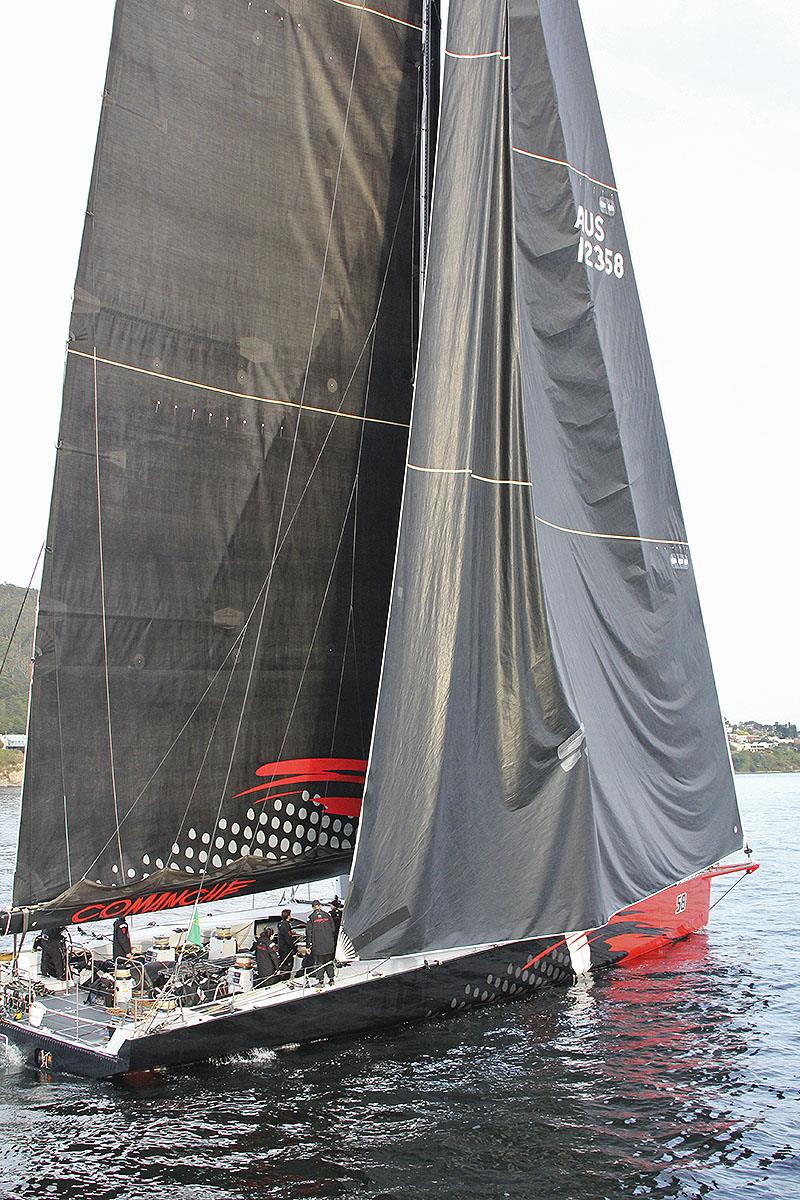 Sometimes the River Derwent is cruel. All that sail and no use for it photo copyright Tony Lathouras taken at Royal Yacht Club of Tasmania and featuring the Maxi class