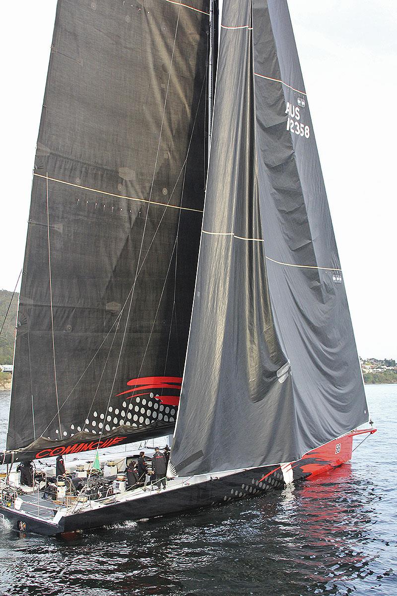 Sometimes the River Derwent is cruel. All that sail and no use for it... - photo © Tony Lathouras