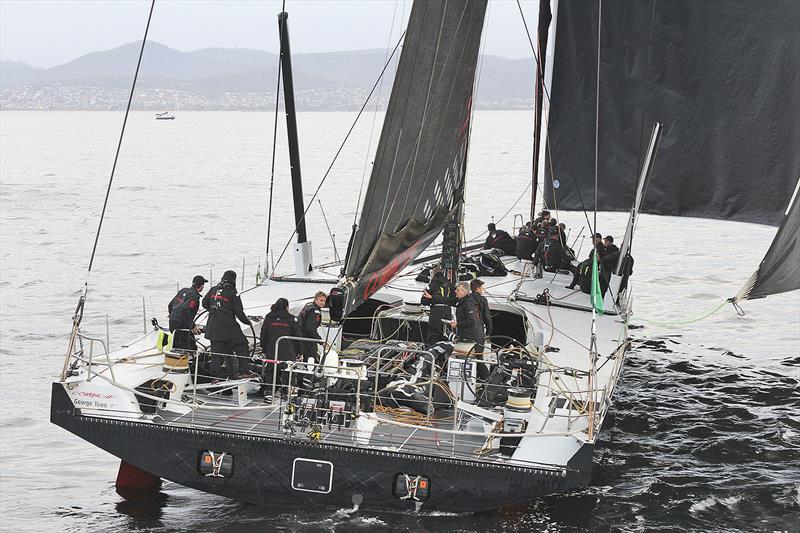 Weight for'ard to get her hefty tail out of the water - like glue at that point photo copyright Tony Lathouras taken at Royal Yacht Club of Tasmania and featuring the Maxi class