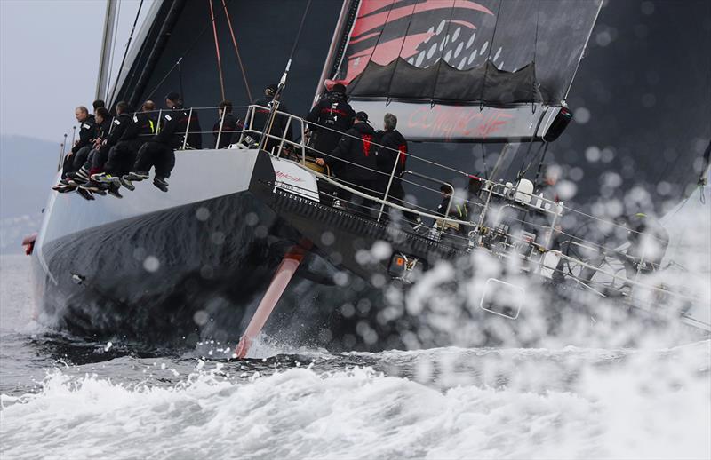 Flying the Code 0 up the Derwent River photo copyright Crosbie Lorimer taken at Royal Yacht Club of Tasmania and featuring the Maxi class